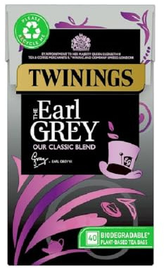 Twinings - Thé Earl Grey - lot de 4 boîtes de 50 sachets de thé
