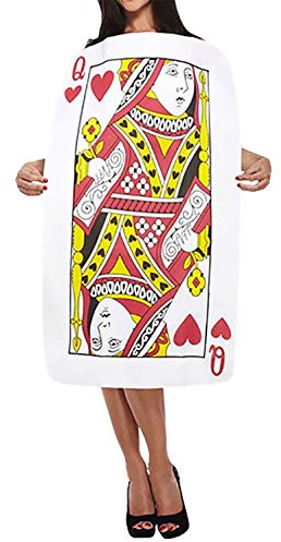 HENBRANDT Vuxen Spelkort Queen Of Hearts kostym, flerfärgad,