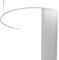 PHOS Design, DR700HD, Halbkreis Duschstange 140 cm, gebogene U-Form für Badewannen, Deckenhalterung, Edelstahl matt Silber