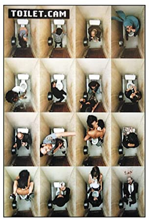 Close Up Toilet.Cam Poster (61cm x 91,5cm) + 2 St. transparente Posterleisten mit Aufhängung