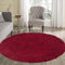 Serdim Rugs Living Room Round Shaggy Area Rugs, Polypropylene, RED, 120x120cm(4x4')