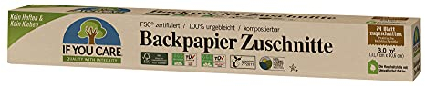 If You Care Backpapier Backblech Zuschnitte - 100% ungebleicht aus FSC Papier (1 x 24 Stück)