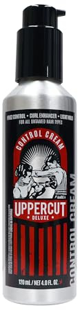 Uppercut Deluxe Control Cream, Men's Hair Cream with Medium Hold for Frizz and Curl Control, Conditioning Hair Cream with a Natural Finish, Suitable for Straight and Curly Hair 120ml