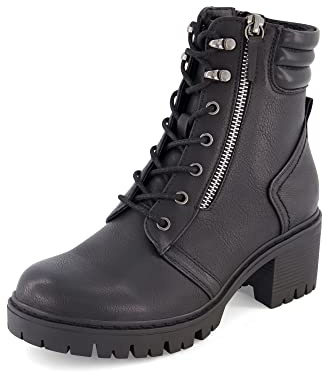 CUSHIONAIRE Women's Ramsey Lace up boot +Memory Foam, Wide Widths Available, Black 9 W