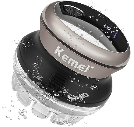 KEMEI Hair Clipper for Men,Circular Cordless Hair Trimmer, Self-Haircut Kit, Rechargeable LED Display