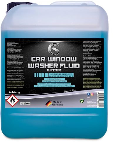 Car Sense Scheibenfrostschutz Konzentrat Winter [10L] Hochwirksam bis -20°C, Scheibenwischwasser Winter, Frostschutzmittel Wischwasser Auto