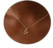 CAROVO Initial Necklaces for Women Dainty Gold Letter E Initial Necklace Pendant Simple Cute Necklaces for Gold Jewelry Gift for Women