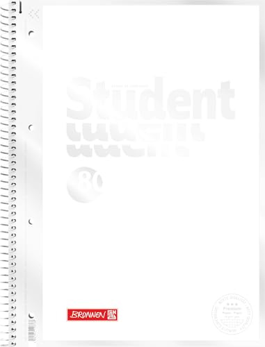 Brunnen Collegeblock Premium Student White, A4, 80 ark, linjerat 28, vit