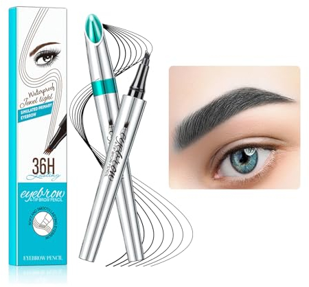 Wasserdichter 3D Augenbrauenstift,Augenbrauenstift,Wischfest Langanhaltenden Augenbrauenstift Microblading,3D Augenbrauenstift,Kann Leicht Natürliche Augenbrauen Brauen (Schwarz)