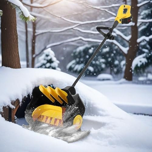 WEIMILOR Souffleuse à Neige à Usage Domestique, Pelle à Neige électrique Haute Puissance 21 V/4,0 Ah, Direction réglable, Largeur de déneigement 41 cm pour terrasse, Aire de Jeux, Ferme,2xbattery