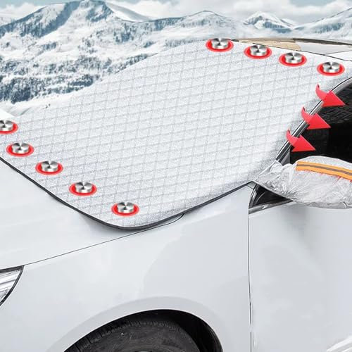 Gurxi 1 Piezas Protector Para Parabrisas Protector De Parabrisas Cubierta De Nieve Magnético Para Parabrisas Cubre Parabrisas Coche Con 9 Imanes （145 Cm X 113 Cm）Aplicable Todo El Año