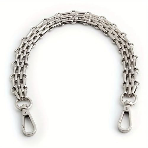 Bandouliere 30-60-100-120cm en Métal Argent Poli - Sangle de Remplacement pour Sac à Main avec Chaîne d'Épaule - Bricolage(120cm)