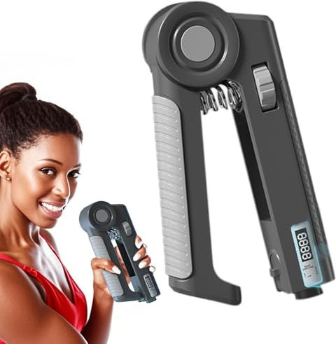 Medidor de fuerza de agarre, dinamómetro de agarre manual,Dinamómetro electrónico del entrenador de fuerza de agarre de los dedos | Medidor de capacitación manual digital ajustable profesional para la
