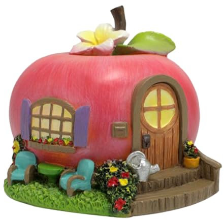 CIYODO Adornos De La Casa De Manzana Casas Decoración Diminuto Decoración De La Casa Miniaturas Mini Casas Adorno En Miniatura Mini Adorno De Pabellón Resina