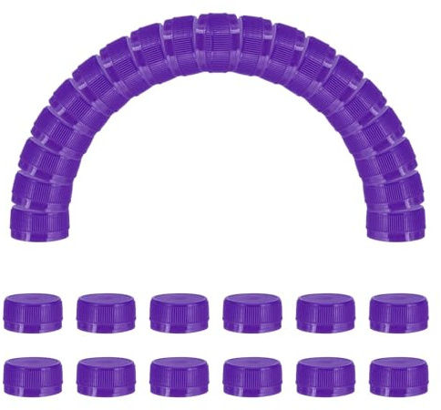sourcing map 50pcs Plastic Bottle Caps Bottle Screw Lid Top Dark Purple | 30mm Water Bottles Top Cap,for DIY Development,Imagination Intelligence Craft Scrapbook Creative Gifts