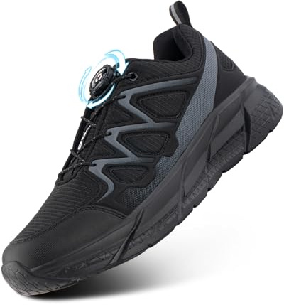 TDDT Scarpe Donna Sneakers Running Uomo Ginnastica Scarpe da Corsa Trekking Trail Sportive Fitness Correre Running Shoes Sport Camminare Nere EU 39