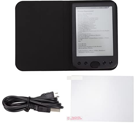 RASTKY EReader 6in 800x600 HD Ink Schermale E, Lettore di Ebook Portatile da 8 GB con Custodia Protettiva, Supporta PDF, EPUB, TXT, DOC E Altro Ancora
