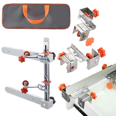 Kit di montaggio regolabile per cassetti e armadietti, guide per l'allineamento della cassetta degli attrezzi per casa, carpenteria, mobili da cucina, cassettiera