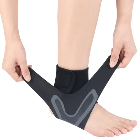 Fgdui 1 paio di tutore per caviglia per uomini e donne, fascite plantare, fascia per il piede, regolabile, stabilizza delicatamente il piede, per fascite plantare, tendine d'Achille, nero