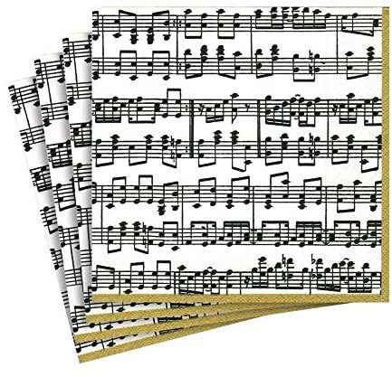 Caspari Musica Paper Luncheon Napkins, Pack of 20