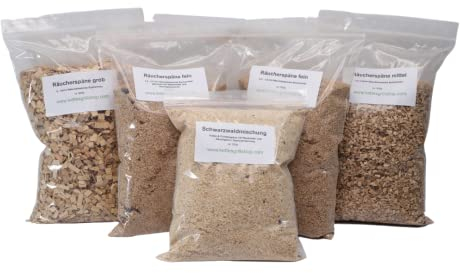 Kette´s Grillzubehör Räucherspäne/Räuchermehl Buche/Kiefer/Fichte/Tanne/Schwarzwaldmischung/Starterset zum kalt und heiß räuchern