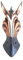 Unbekannt Afrikanische Maske Wand Decor Tribal Tiki Bali Maske Holzmaske Giraffe Maske African Safari, Large 50,8 cm – Oma Marke 12 Stripe