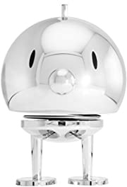 Hoptimist Bumble Wackelfigur & Glücksbringer, Skandinavische Deko Figuren für Wohnzimmer, Schreibtisch, Büro, Bürodeko & Lustige Kleine Geschenke, 7,5 x 8,5 x 10,7 cm, Medium, Chrom