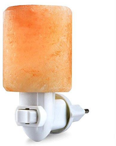 Mini lámpara de sal Lámpara de sal del Himalaya de cristal natural tallada a mano Luz de noche (cilíndrica)-Cilindro