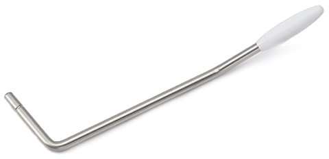 Musiclily Ultra 5mm Edelstahl Push-in Style Tremolo Arm Tremolohebel Whammy Bar für China Wilkinson M-Serie Tremolo E-Gitarre, Originalfarbe mit Weißer Kappe
