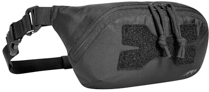 Tasmanian Tiger TT Hip Pouch leichte, Taktische Hüft-Tasche mit Netz-Fächern und abnehmbarem Bauch-Gurt in Molle einhängbar, kompakt faltbar; Schwarz
