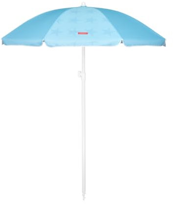 Flamingueo Grand Parasol, Plage, Piscine, Jardin Extérieur, Hauteur et Orientation Réglables, Protection UPF 50+, Polyester, Sac de Transport, 210 x 160 cm