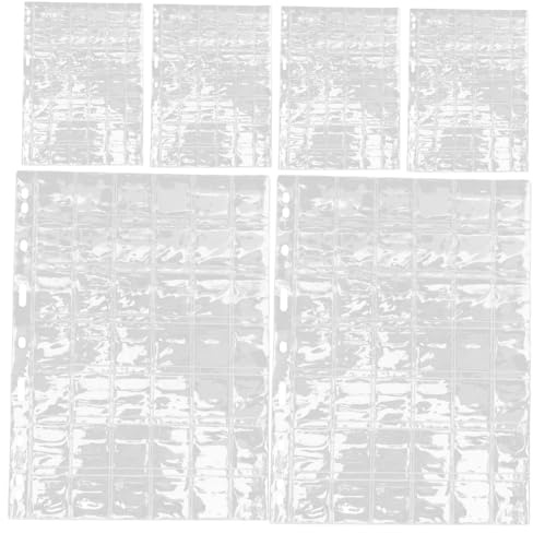 KALLORY 6sheets Collecting Album Pages for Coins Stamps Coin Holder Stamp Holder Collecting Supplies Reusable Pages