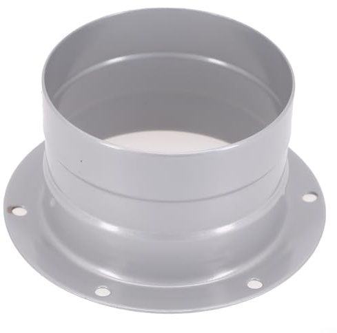 ZWEquipint Raccord de canalisation en métal avec bride, tuyau de ventilation, montage mural, connecteur de conduit d’air, interface adaptateur pour système de ventilation rond, avec plusieurs