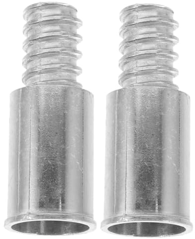 Gogogmee 2pcs Stainless Steel Threaded Connection Parts for Broom Handle Extension Poles American Thread Screw Fittings Durable Metal Pole Adapters for Mop Brush Cleaning Tools