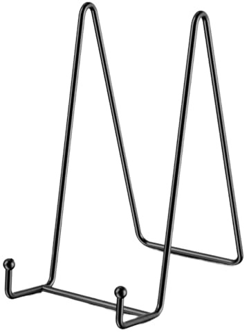 Dopsyesn Soporte Expositor Para Platos De Mesa | Soporte De Marco Decorativo Metálico | De Caballete De Hierro | Para Cuadros Tarjetas Platos Manualidades Discos Bandejas Carteles Fotos