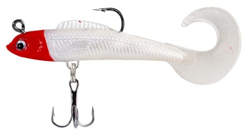 Avejjbaey Konstgjorda plastbeten Swimbait krok tackla mjuk Swimbait spännen svans fisk bete jiggar beten lätt att använda simning svansar beten jig