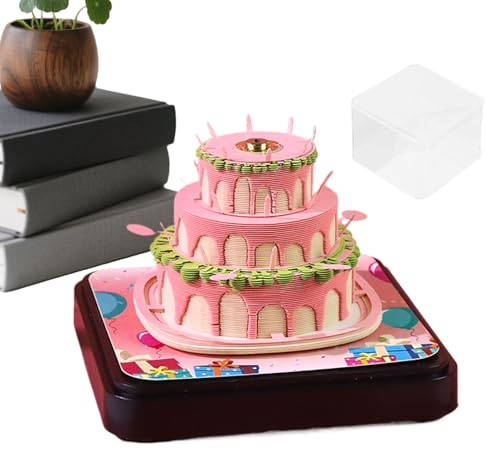 Calendario 3D 2026 | Scultura in carta 3D Memo Pad, intaglio di carta, calendario da tavolo per Natale, Capodanno, ufficio, scuola, dormitorio, appartamento, bambini, adulti e insegnanti