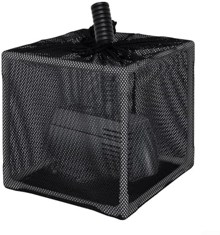 Yuanpgky Boîte de filtration de bassin avec technologie anti-encrassement et support pour pompes de bassin, système extérieur de 25,4 cm avec sac filtrant remplaçable pour bassins de jardin