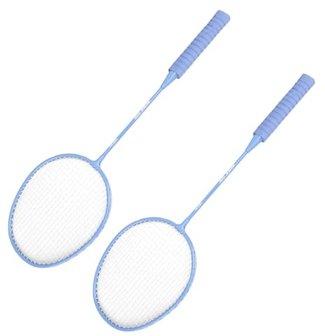 Set per Racchetta da Badminton, Set da Badminton per 2 Giocatori Telaio Fluidico Leggero Ad Alto Valore per l'allenamento (Blue)