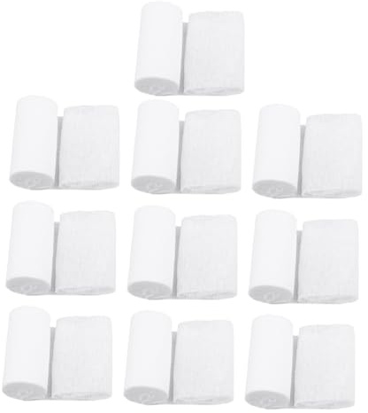 WOFASHPURET 10Pcs Gauze Rolls 8X600Cm Compression Conforming Disposable Bandage Wraps for First Aid Emergency Training Wound Care