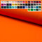 Premium Jersey Uni Stoff mit 150 cm Breite, Hochwertiger Baumwolljersey in Oeko-Tex 100, Meterware ab 25 cm Zuschnitt - ca. 60 Farben immer vorrätig (09. Orange)