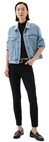 GAP Womens Skinny Ankle in Bi-Stretch Pants, True Black V2, 8 US