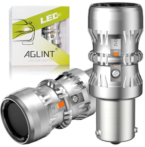 AGLINT BAU15S PY21W LED Bulbs CANBUS Error Free No Hyper Flashing Extremely Bright 581 7507 1056 for Car LED Turn Signal Lights Rear Fog Light Amber/Orange 2Pcs