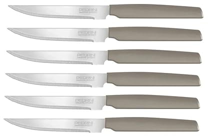 Pedrini coltelli Bistecca Linea Active Manico Tortora (Blister 6 Pezzi)