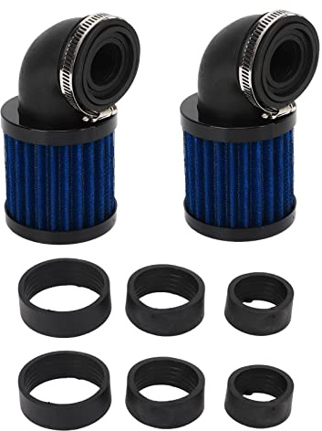 Motorcykelluftrenare, Motorcykelluftfilter 28 Till 48mm Universal för Moped Scooter ATV Dirt Bike (Svart blå)