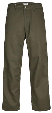 JACK & JONES Men's Jpstalex Jjclean Worker Trousers, Olive Night, 33 W/36 L