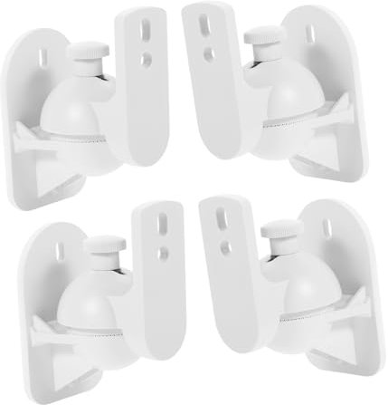 Homoyoyo 4pezzi Supporto Parete Per Altoparlanti Surround Da Facile Installazione Design Compatto Materiali Resistenti Per Casse Acustiche Ambienti Domestici