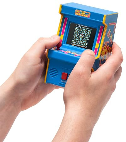 Basic Fun Arcade Classics Ms. Pac-Man – Mini Retro Arcade Game with Full Colour Screen, Joystick Control & Authentic Sounds – Batteries Included