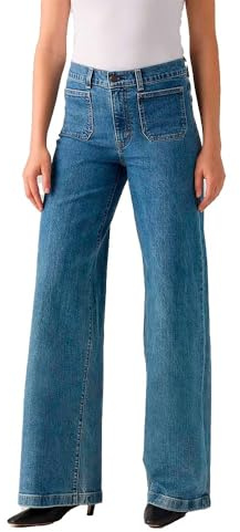Levi'S Vaqueros para Mujer 728 entallados de Pierna Ancha, Mosey Mid Stone, 27W / 32L