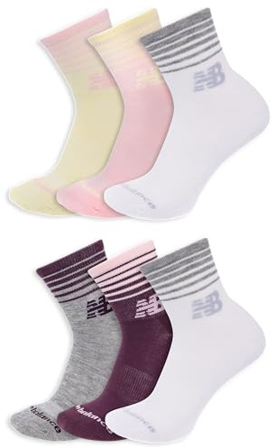 New Balance Men's and Women's Performance Cushioned Ankle Socks - 6 Pairs - Moisture Wicking, Assorted 2, Medium